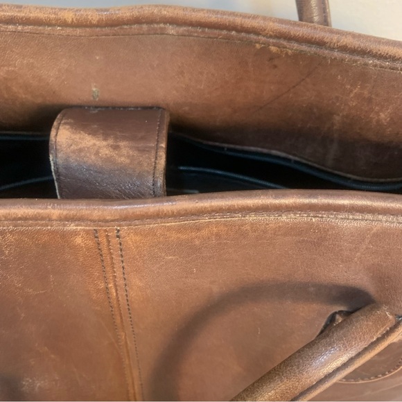 Coach VTG Rare Leather Large Shoulder Tote Bag 7303 USA - Picture 11 of 14